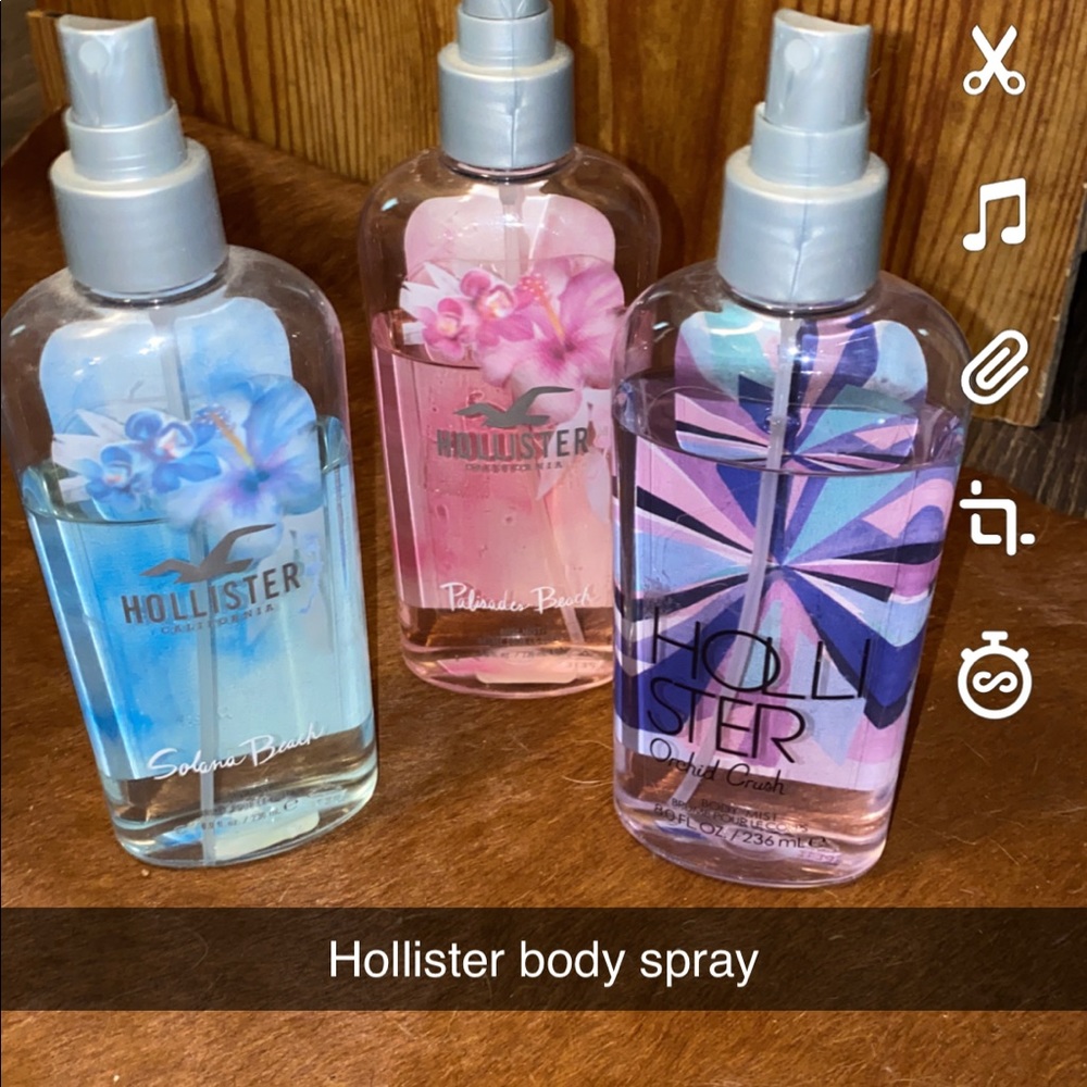 3 hollister body sprays